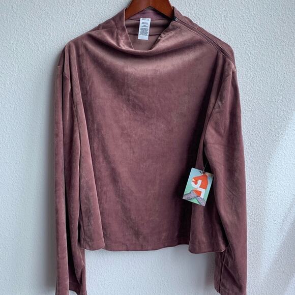 NWT Joy Lab Velour Pink Pullover Sweatshirt Athleisure  XXL - Picture 3 of 8